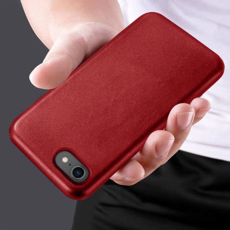 Eco-Friendly Leather iPhone SE 2020 Case - Red