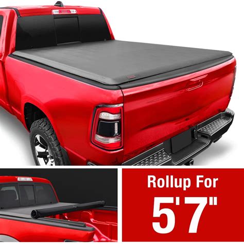 MaxMate Soft Roll-up Truck Bed Tonneau Cover Compatible with 2019-2023 Ram 1500 New Body (NOT ...