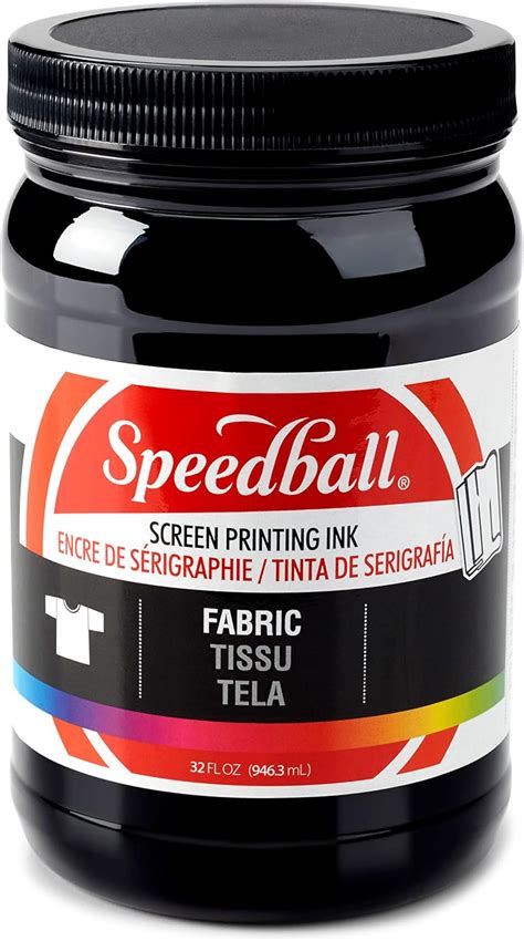 Amazon.com : Speedball Fabric Screen Printing Ink, 32-Ounce, Black ...