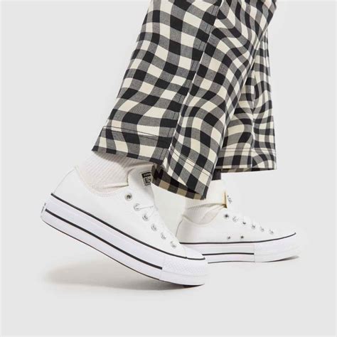 Womens White Converse Ox Lift Platform Trainers | schuh