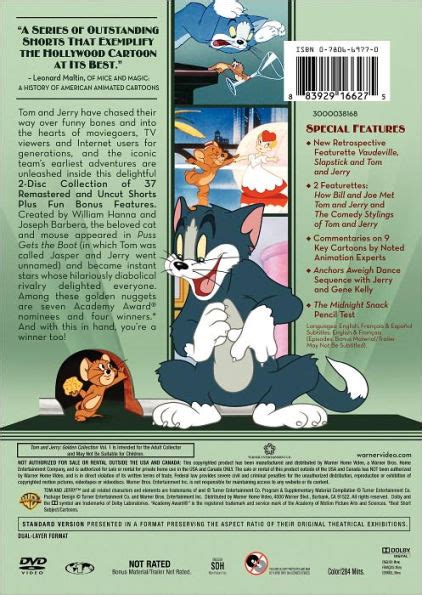 Tom & Jerry: Golden Collection, Vol. 1 [2 Discs] | DVD | Barnes & Noble®