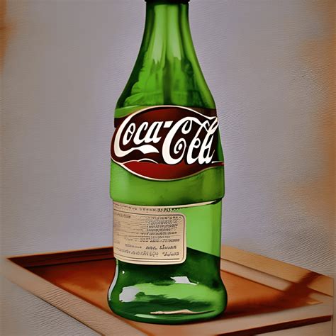 Antique 1886 Green Glass Coca Cola Bottle · Creative Fabrica