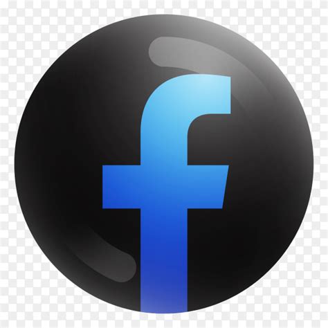 Popular Facebook icon in round black color on transparent background PNG - Similar PNG