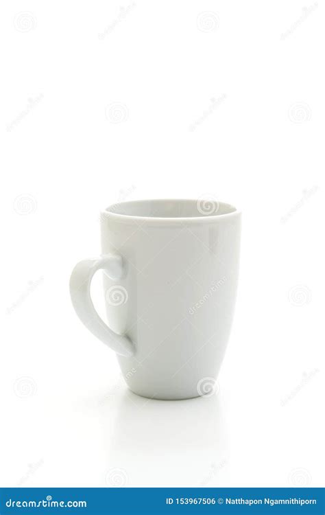 White Mug on White Background Stock Photo - Image of isolated, cafe: 153967506