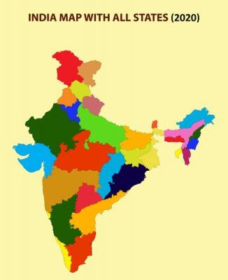 Tamil nadu map. district ways map of tamil nadu with name. vector dipinti da parete • quadri ...