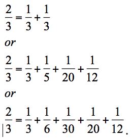 Egyptian Fractions – Mathematics & Statistics