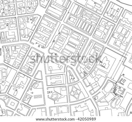 Part Of Urban Plan Of A City Stock Vector Illustration 42050989 ...