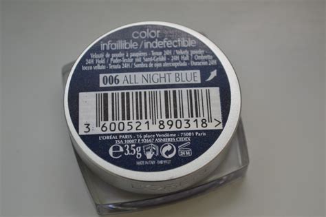 Bottled Beauty: L'Oreal Infallible Eyeshadow in "All Night Blue" Review