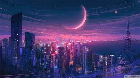 City Night Art 4K wallpaper download