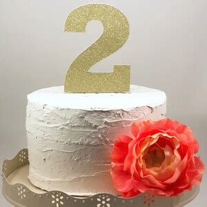 Number 2 Cake Topper, 2nd Birthday Cake, 2 Cake Topper, Number Two Cake Topper, Girl Birthday ...