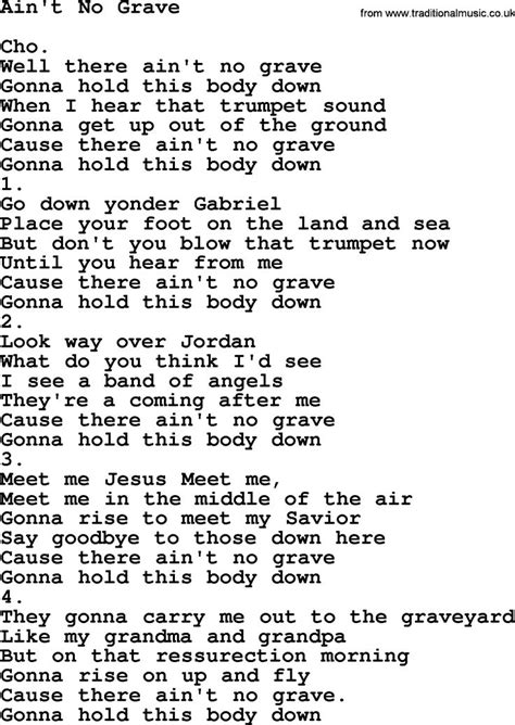 Ain T No Grave Lyrics - Madelyn-LokSchmitt