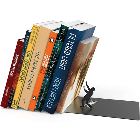 Buy Unique Black Metal Decorative Bookends - Whimsical Hidden Book Ends ...