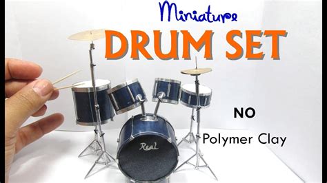 Paper Dollhouse Miniature Drum Set DIY - YouTube