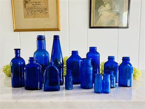 Vintage Cobalt Blue Glass Medicine Beer and Perfume Bottles - Etsy Canada