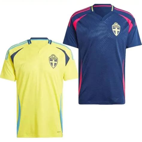 Sweden National Team Soccer Jersey Set 2024/25 Home/Away Football ...