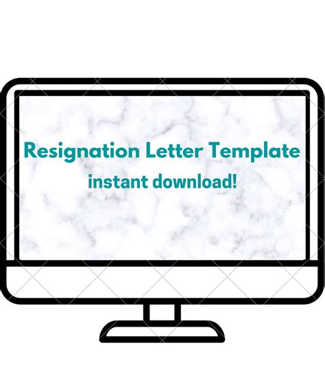 Resignation Letter Template | Etsy