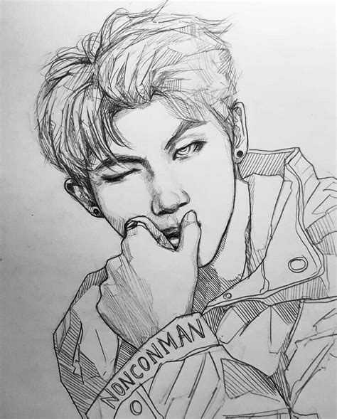 FanArt RM Kpop Drawings, Art Drawings Sketches, Bts Chibi, Desenho Fan Art, Fanart Bts, Drawing ...