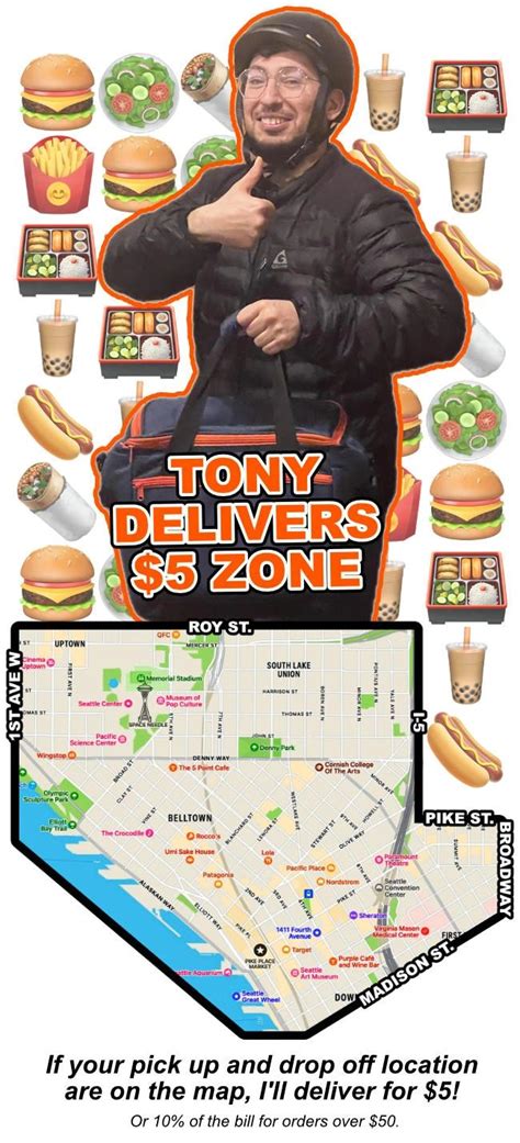 Tony Delivers - $5 food deliveries!