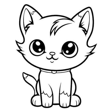 Cute Cat Pictures Black And White Drawing Cute - Infoupdate.org