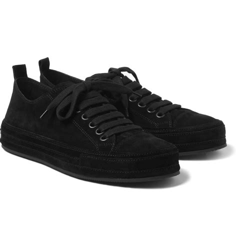 Lyst - Ann Demeulemeester Suede Sneakers in Black for Men