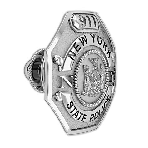 Personalized New York State Trooper Badge Tie Tac w/ Your Number - PG85842