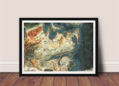 Dragon Age Map Map of Thedas Orlais Map Ferelden Map | Etsy