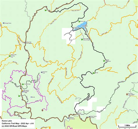 Sequoia NF, Hume Lake - California Trail Map