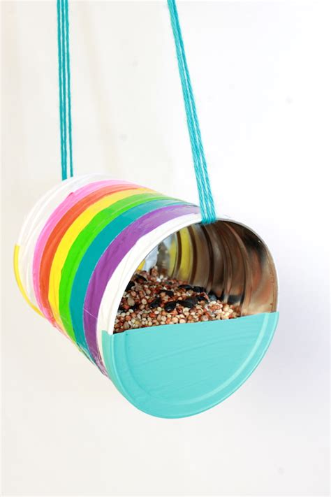 DIY Recycled Can Bird Feeder Craft - Handmade by Kelly