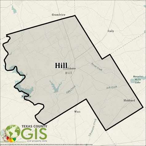 Hill County GIS Shapefile and Property Data - Texas County GIS Data