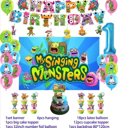 My Singing Monsters Birthday Party Decoration Singing Monsters - Etsy