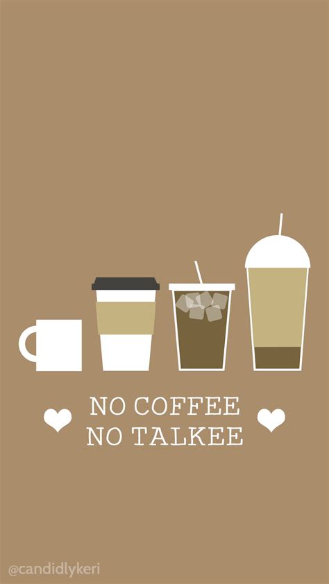 No Coffee No Talkee cute cartoon coffee, latte, iced coffee wallpaper ...