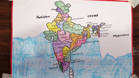 India Map With States And Cities And Districts