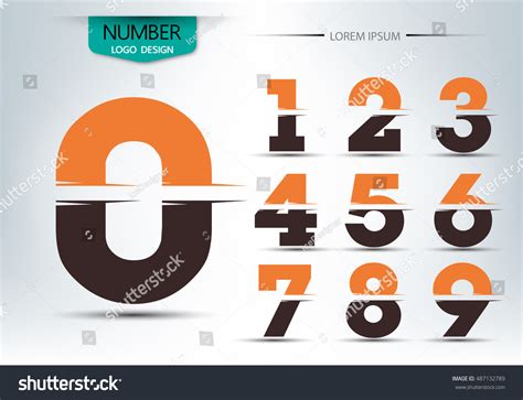 Number Font Template Set Numbers Logo Stock Vector (Royalty Free) 487132789 | Shutterstock