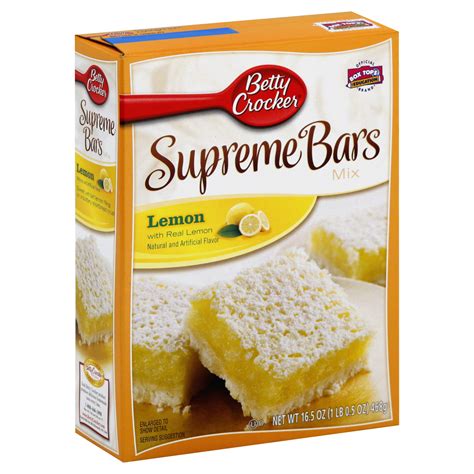 Betty Crocker Supreme Dessert Bar Mix, Sunkist Lemon Bars, 16.5 oz (1 ...