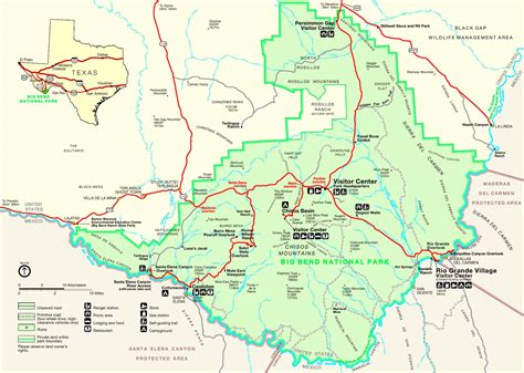 Big Bend National Park tourist map - Ontheworldmap.com