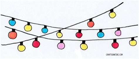 How To Draw Christmas Lights: Easy Step By Step Tutorial - Craftsonfire | Christmas lights ...