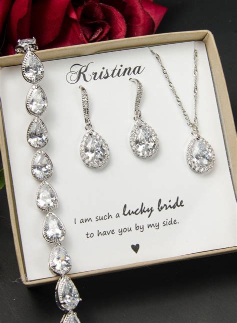 Wedding Jewelry Set Bridesmaid Gift Bridesmaid Jewelry Set