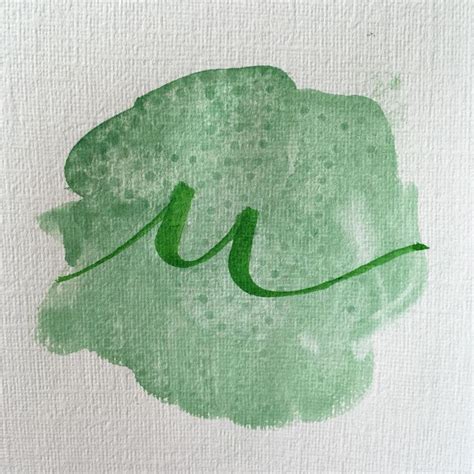 Simple Alphabet Writing with Watercolor