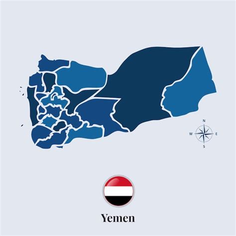 Premium Vector | Yemen map with flag yemen flag map