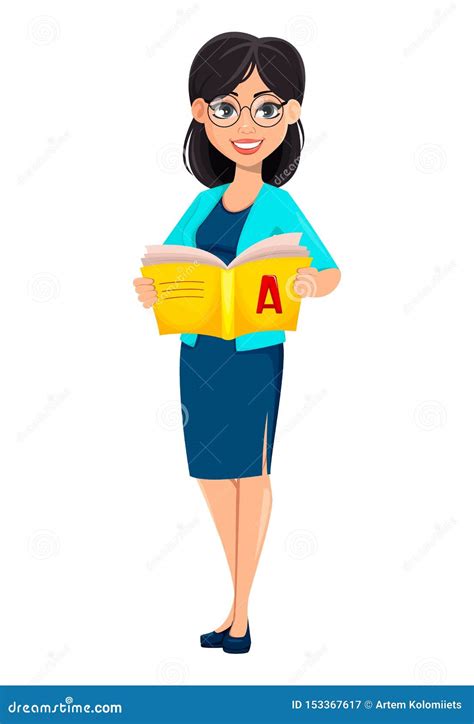 Back To School. Teacher Woman Cartoon Character Stock Vector ...