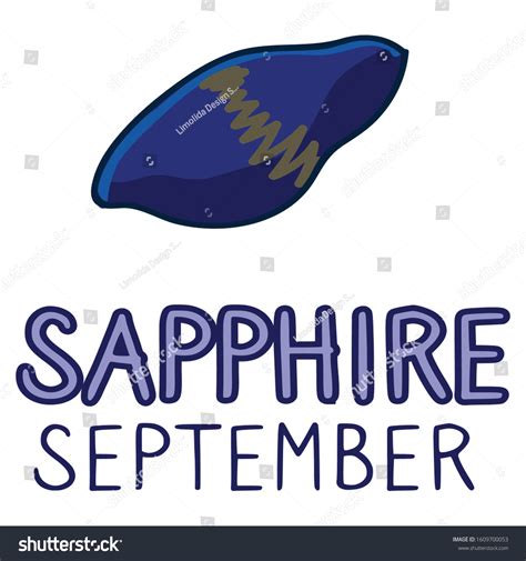 Birth Stone September Clip Art Sapphire Stock Vector (Royalty Free) 1609700053