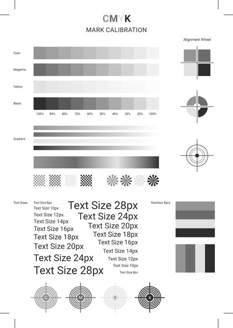 Printer Test Page Grayscale