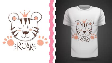 Cute tiger - idea for print t-shirt 363275 Vector Art at Vecteezy