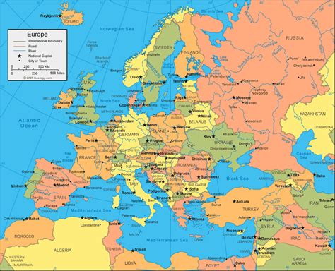 Political Map of Europe - Free Printable Maps