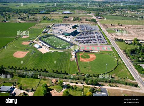 Aerial view of Eagle High School in Eagle Idaho Stock Photo - Alamy