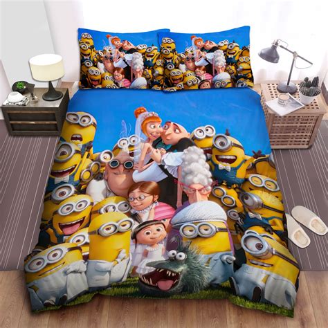 Minion In Despicable Me Lucy And Gru Wedding Bed Sheets Spread Duvet ...