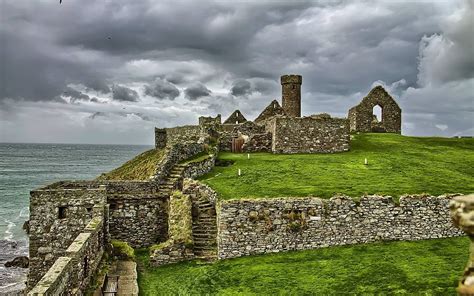 Rare View of Peel Castle - Isle of Man