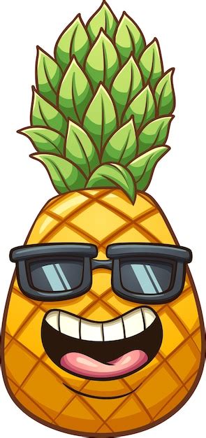 Cool pineapple Vector | Premium Download