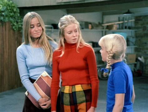 Maureen McCormick as Marcia Brady, Eve Plumb as Jan Brady and Susan ...