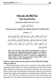 [PDF] Tafsir Maariful Quran Surah 107 ﴾الماعون﴿ Al-Ma'oon (English) : Mufti Muhammad Shafi ...